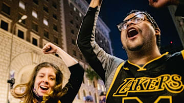 Fans Celebrate In Los Angeles After Lakers Wins NBA Finals