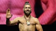 Jun 28, 2024; Las Vegas, Nevada, USA; Jiri Prochazka during weigh ins for UFC 303 at T-Mobile Arena. Mandatory Credit: Mark J. Rebilas-Imagn Images