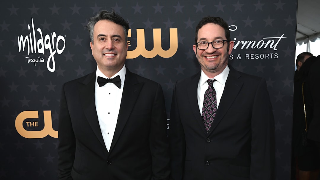 Champagne Collet & OBC Wines Celebrates The 28th Annual Critics Choice Awards. Pictured here are Joe Port and Joe Wiseman.