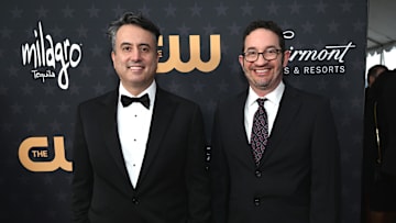 Champagne Collet & OBC Wines Celebrates The 28th Annual Critics Choice Awards. Pictured here are Joe Port and Joe Wiseman.