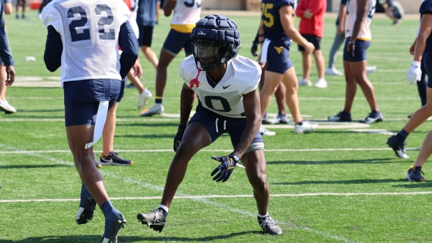 West Virginia University defensive back Ayden Garnes.