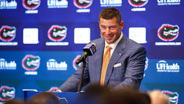 Florida Football Hosts Press Conference Introducing New Head Coach Jon Sumrall