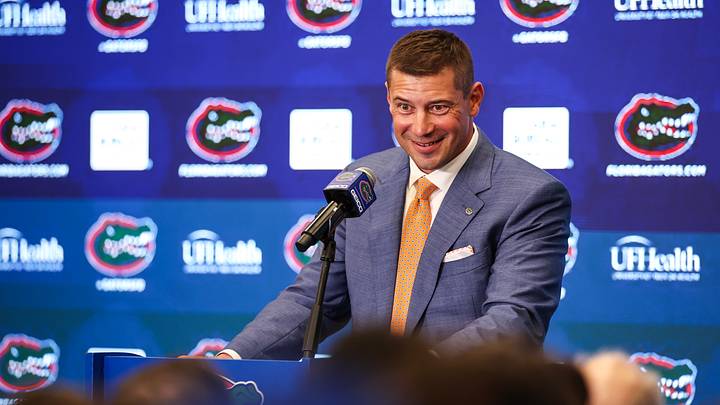 Florida Football Hosts Press Conference Introducing New Head Coach Jon Sumrall