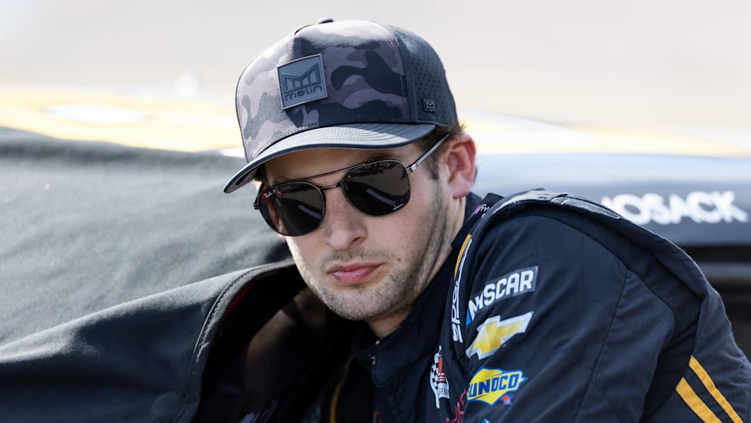 Connor Mosack, shown here at Phoenix Raceway in 2025, will start from the pole in Saturday's NASCAR Truck Series race at St. Petersburg after rain washed out qualifying.