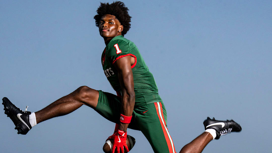 Lawrence North’s Monshun Sales poses for a photo Thursday, July 24, 2025, at Decatur Central High School in Indianapolis.