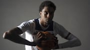 Sep 29, 2025; Minneapolis, MN, USA; Minnesota Timberwolves forward Jaden McDaniels (3) poses for a photograph as part of media day at Target Center.