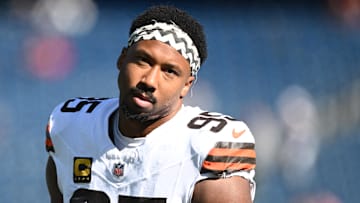 Myles Garrett leads the league with 10 sacks through eight games.