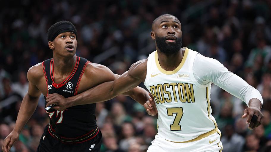 Jaylen Brown and V.J. Edgecomb