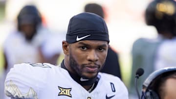 Oct 19, 2024; Tucson, Arizona, USA; Colorado Buffalos safety Shilo Sanders (21) against the Arizona Wildcats at Arizona Stadium. Mandatory Credit: Mark J. Rebilas-Imagn Images