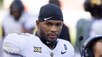 Colorado Buffaloes safety Shilo Sanders against the Arizona Wildcats at Arizona Stadium.