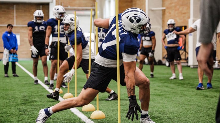 Jack Kelly at BYU Football Spring camp