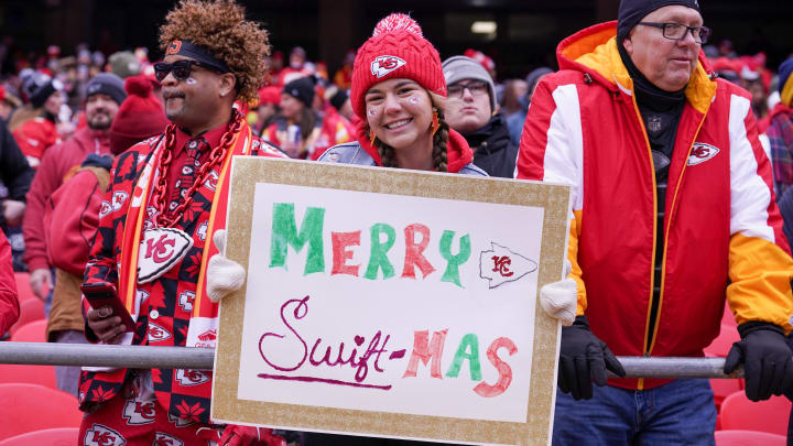 Chiefs fans at a Christmas Day game against the Raiders.