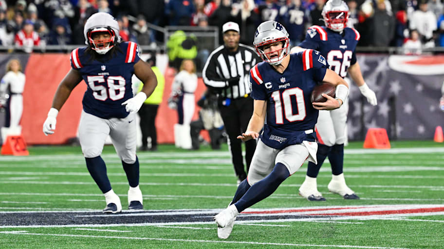 New England Patriots quarterback Drake Maye