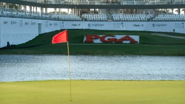 The 17th hole at the Cognizant Classic in the Palm Beaches at PGA National on February 21, 2024 in