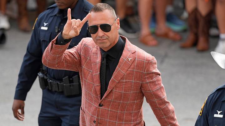 Sep 20, 2025; Austin, Texas, USA; Texas Longhorns head coach Steve Sarkisian