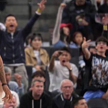 Apr 26, 2025; Inglewood, California, USA; Los Angeles Clippers guard Norman Powell (24) heads down court after a 3-point basket in the first half of game four of round one of the 2024 NBA Playoffs against the Denver Nuggets at Intuit Dome. Mandatory Credit: Jayne Kamin-Oncea-Imagn Images