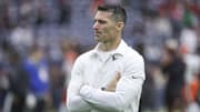 Jan 13, 2024; Houston, Texas, USA; Houston Texans general manager Nick Caserio before a 2024 AFC wild card game against the Cleveland Browns at NRG Stadium. Mandatory Credit: Troy Taormina-Imagn Images