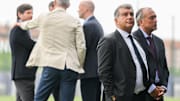 Joan Laporta y sus directivos del FC Barcelona