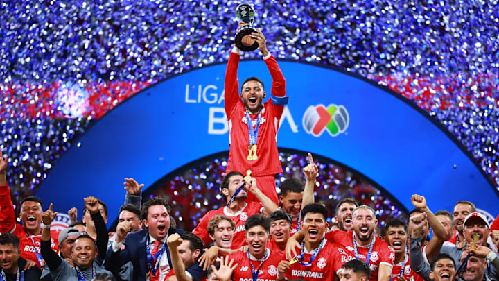 Alexis Vega's (top) seven goal involvements in the playoffs led Toluca to become Liga MX Clausura 2025 champions.