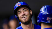 Chicago Cubs designated hitter Cody Bellinger (24)