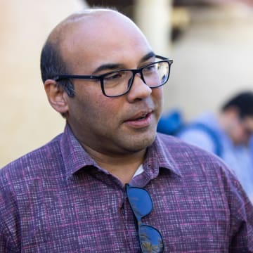 Nov 8, 2023; Scottsdale, AZ, USA; San Francisco Giants president of baseball operations Farhan Zaidi speaks to the media during the MLB General Manager's Meetings at Omni Scottsdale Resort & Spa. 