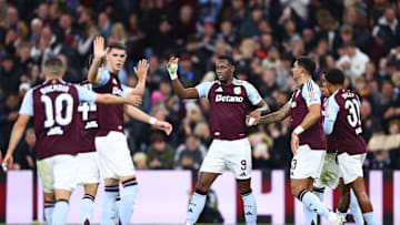 Aston Villa players during the game against Crystal Palace in midweek