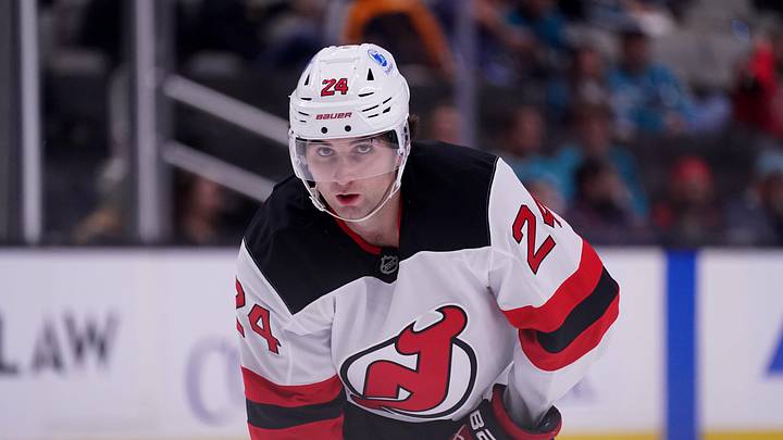 New Jersey Devils defenseman Seamus Casey (24): David Gonzales-Imagn Images