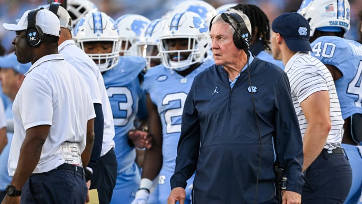 North Carolina Tar Heels head coach Mack Brown