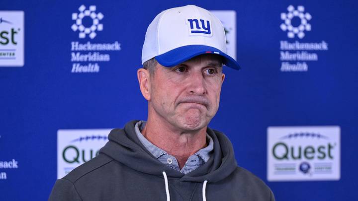 New York Giants head coach John Harbaugh