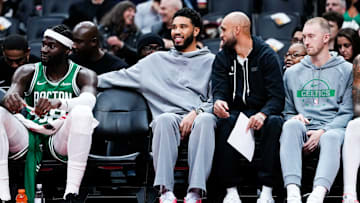 Jayson Tatum, Derrick White, Boston Celtics v Toronto Raptors