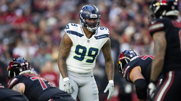Seattle Seahawks defensive end Leonard Williams (99) against the Arizona Cardinals