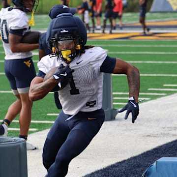West Virginia University running back Jahiem White