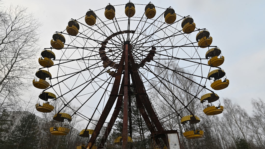 The Ferris Wheel at the abandoned Pripyat Amusement Park near Chernobyl, Ukraine