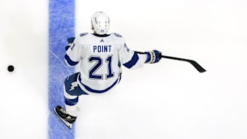 Brayden Point warming up for a game