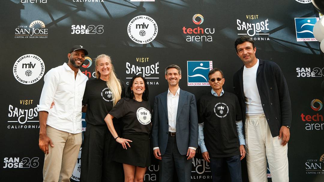 MLV NorCal Rumble Ownership group and investors: Andre Iguodala, Kerri Walsh Jennings, Theresia Gouw, Brad Hilsabeck, Vivek Ranadivé, and Zaza Pachulia at Fan Fest 2026. Photo Credit: Jeremy Jusuf