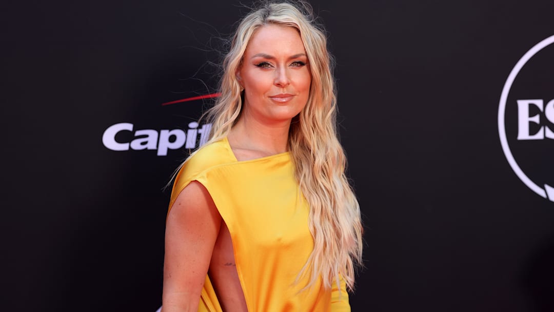 Jul 11, 2024; Los Angeles, CA, USA;  An Olympian and former alpine ski racer Lindsey Vonn arrives on the red carpet before the 2024 ESPYS at Dolby Theatre. 