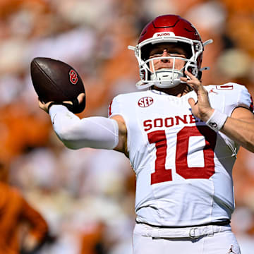 Oklahoma Sooners quarterback John Mateer is just a few weeks removed from surgery on his throwing wrist.