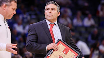 UNLV Rebels head coach Josh Pastner looks on against the Memphis Tigers during the second half at FedExForum. Mandatory Credit: Wesley Hale-Imagn Images)