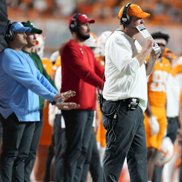 Tennessee head coach Josh Heupel during a game between Tennessee and Kent State at Neyland Stadium, in Knoxville, Tenn., Saturday, Sept. 14, 2024.