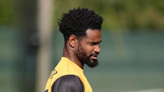 Pittsburgh Steelers cornerback Darius Slay (23) during practice at Carton House.