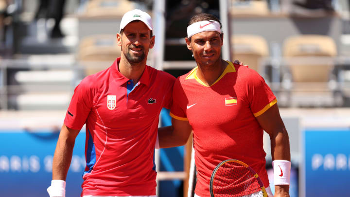 Novak Djokovic and Rafael Nadal at Olympic Games Paris