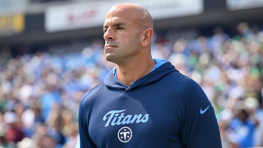 Sep 20, 2026; Nashville, Tennessee, USA; Tennessee Titans head coach Robert Saleh stands during the National Anthem against the Philadelphia Eagles at Nissan Stadium. Mandatory Credit: Steve Roberts-Imagn Images Sep 20, 2026; Nashville, Tennessee, USA; Tennessee Titans head coach Robert Saleh stands during the National Anthem against the Philadelphia Eagles at Nissan Stadium. Mandatory Credit: Steve Roberts-Imagn Images
