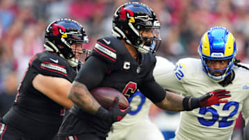 Nov 26, 2023; Glendale, Arizona, USA; Arizona Cardinals running back James Conner (6) runs with the