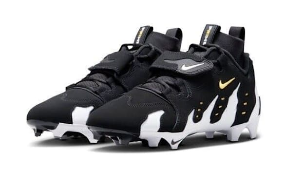 Deion Sanders' black and white Nike cleats.