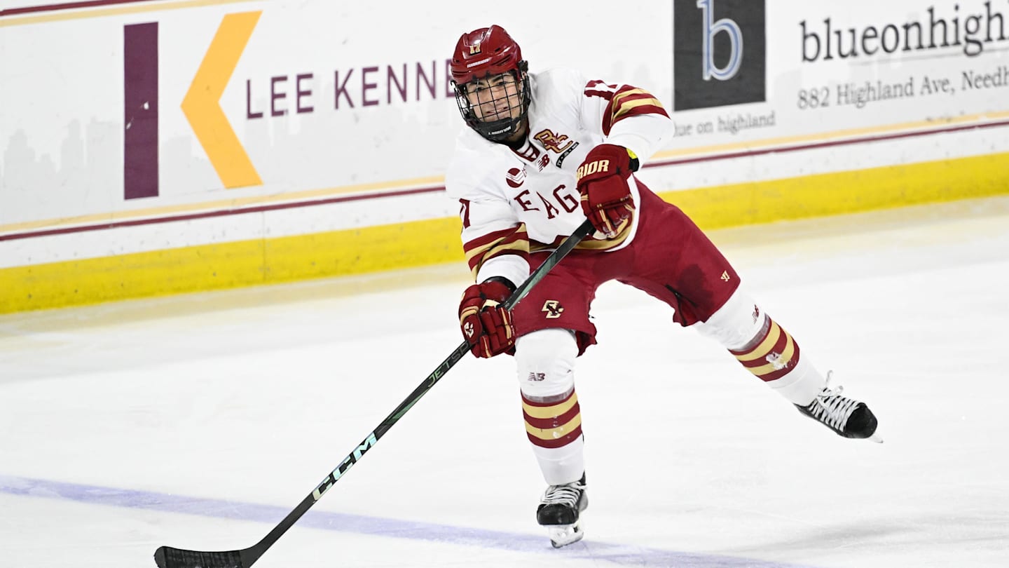 No. 1 Boston College Men's Hockey vs Bentley in Manchester Regional: Lines, Score Updates, TV Info