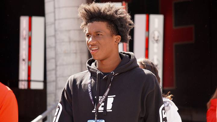 Dakota Guerrant, Harper Woods wide receiver, soaks up the atmosphere of the game between the Ohio State Buckeyes and Texas Longhorns at Ohio Stadium on Aug. 30, 2025.