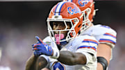 Florida Gators wide receiver Vernell Brown III leads the team with 33 catches for 473 yards.