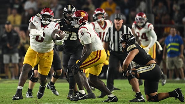 USC Trojans’ Defensive Line Jamaal Jarrett Newfound Fame THICC SIX Transfer Portal Big Ten Lincoln Riley Purdue D'Anton Lynn