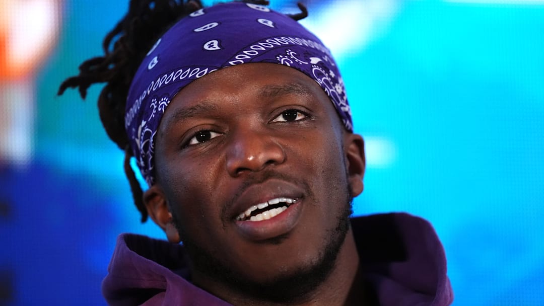 KSI during a press conference at Leonardo London on November 19, 2024.