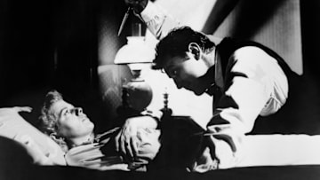 On the set of The Night of the Hunter